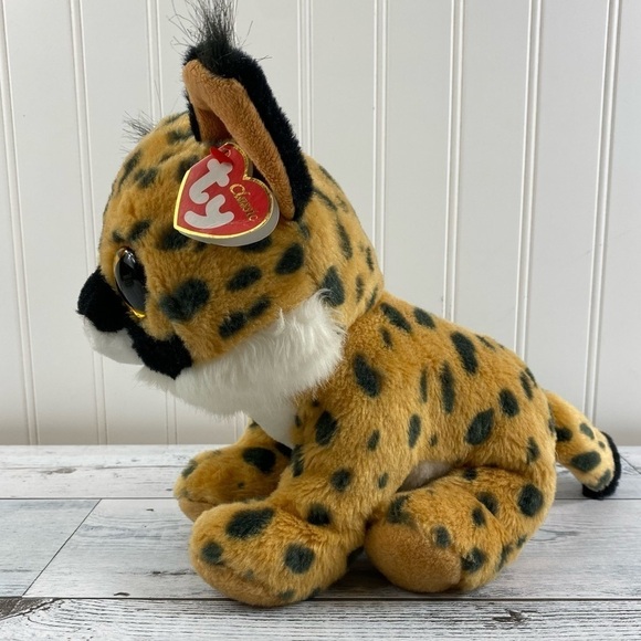 RARE Ty‎ Classic 10" Lynx "Larry" Plush Beanie Boos - Picture 6 of 13